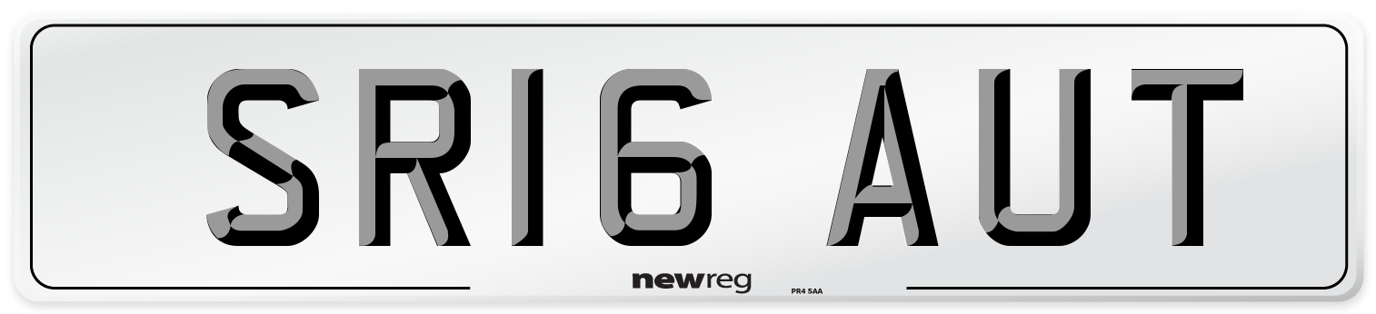 SR16 AUT Number Plate from New Reg
